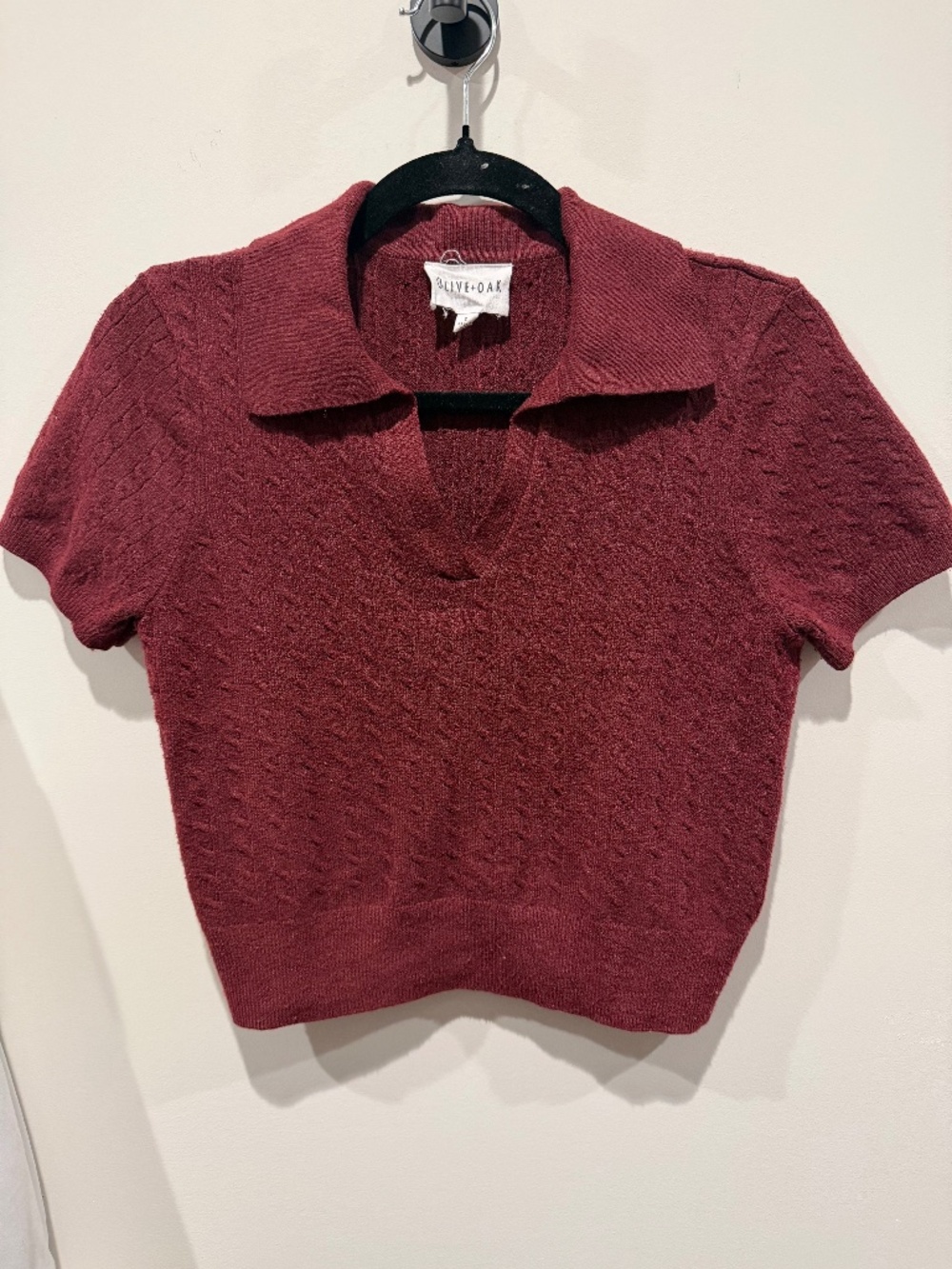 Cropped polo sweater